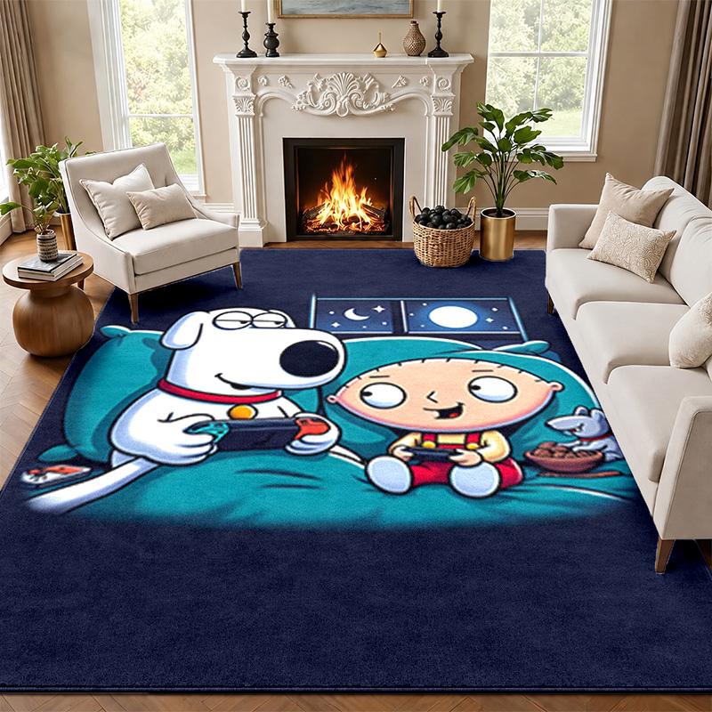 Family Guy Carpet Door Mat for Living Room or Bedroom Protective Mat Under Chair Office Decoration Christmas Gift Birthday Present