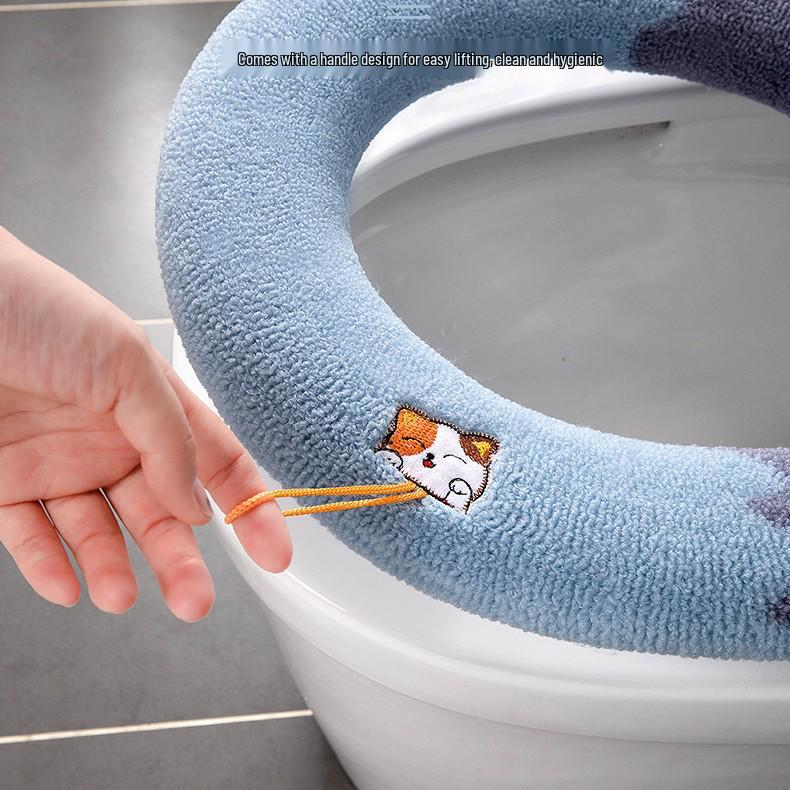 Plush Four-Season Universal Toilet Seat Cushion - Thickened & Comfortable