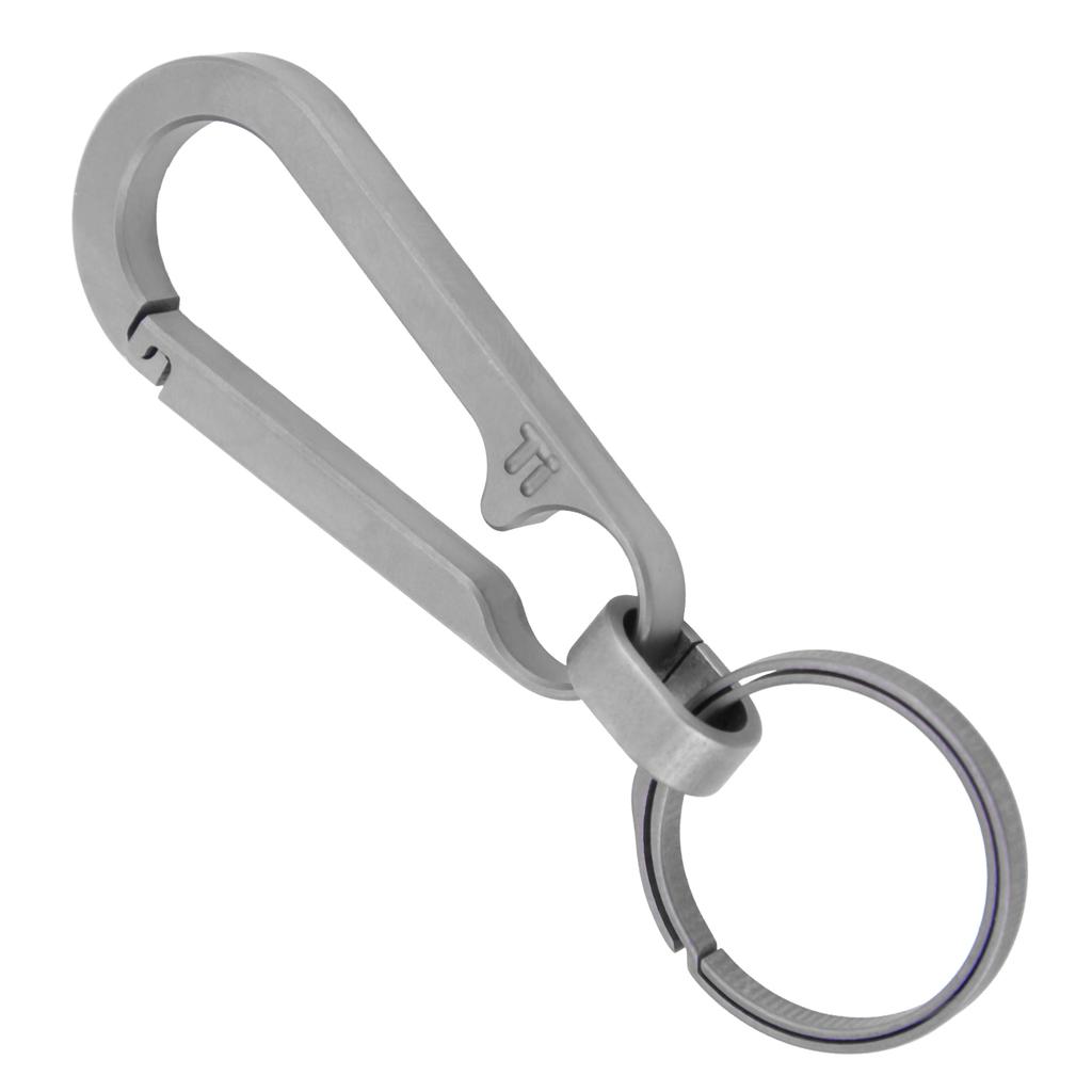 Lightweight Titanium Alloy Key Chain Waist Hanging Keyring Outdoor Climbing Key HolderGrey