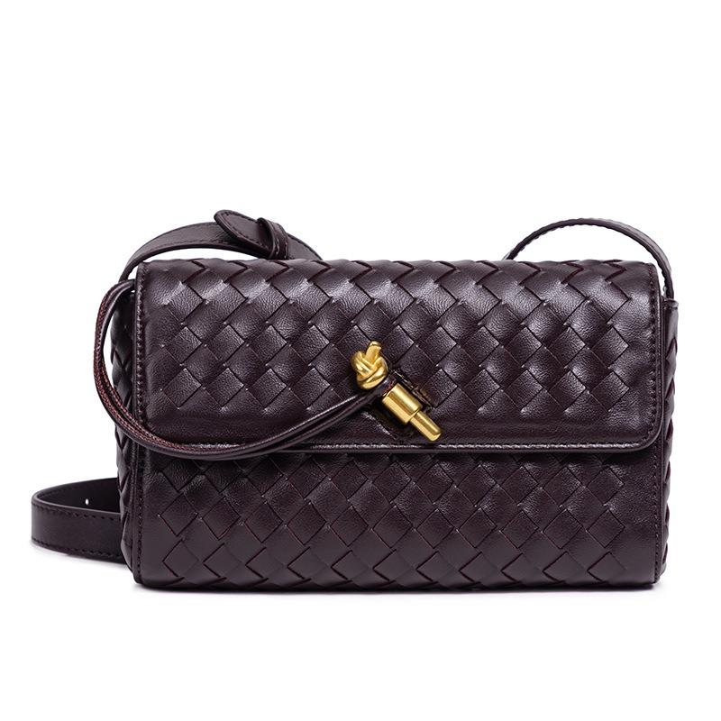 Niche Woven Single Shoulder Clutch Bag Diagonal Span Bag Small Square Bag Women's Tide Bag Versatile Daily Messenger