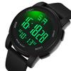 Digital Sports Watch Glass Waterproof Luminous Backlight Digital Watch with Adjustable Strap for Men