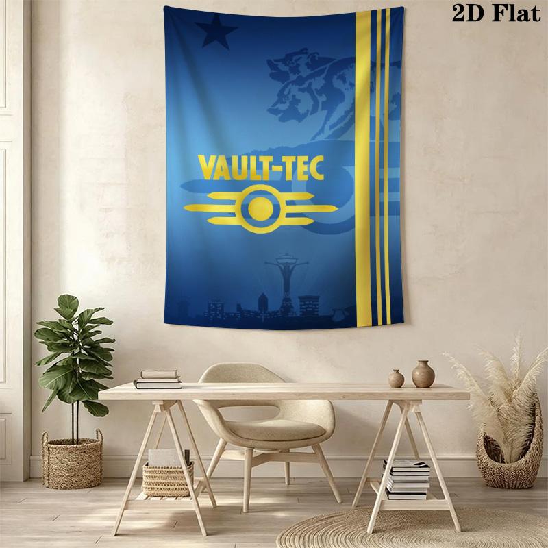 Fallout Vault-Tec Pattern Home Decor Tapestry, Wall Hanging, Decorative RV Wall Cloth.SGT0917556