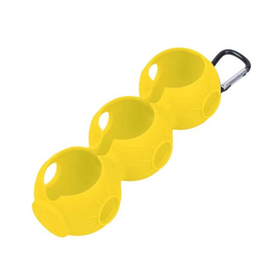 Porta Palline da Golf in Silicone con Moschettone, Contiene 3 Palline, Copertura Portapalline da Golf per Borsa da Golf, Custodia Protettiva Organizzatore Palline da Golf, Accessori da Golf