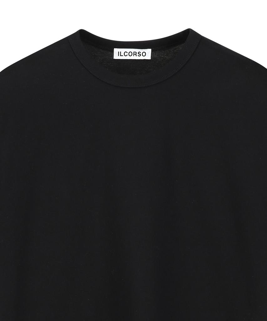IL CORSO Baumwoll-T-Shirt mit kurzen Ärmeln Schwarz