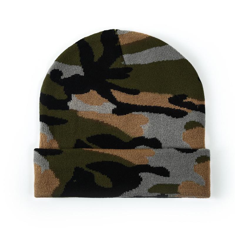 New Cross-border Winter Toque Beanie Cow-pattern Jacquard Warm Short-style Knitted Wool Unisex Street Style Hat