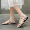 Women's Flat Slippers Rhinestones Soft Sole One Kick Women's Sandals New Dress Beach Summer Two-wear Fashion Sandalias De Mujer