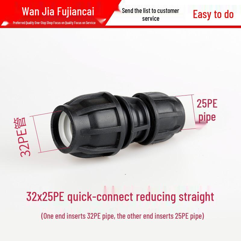 PE-Rohrverbindungsstücke: Schnellkupplungen für Leitungswasser, wärmefreie Ventile, Winkel, T-Stücke, 4- und 6-Punkt-Anschlüsse