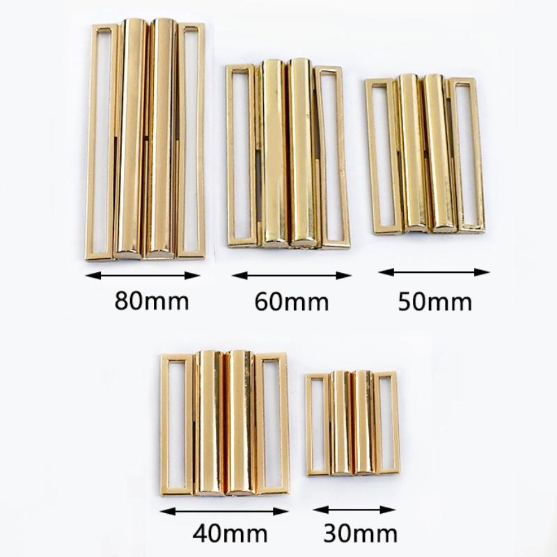 Meetee 2/5 st Metallspänne för 30-80 mm Rockbälte Klädjusterare Spänne Knapp Dekorativ Midjebandskrok Hårdvarutillbehör