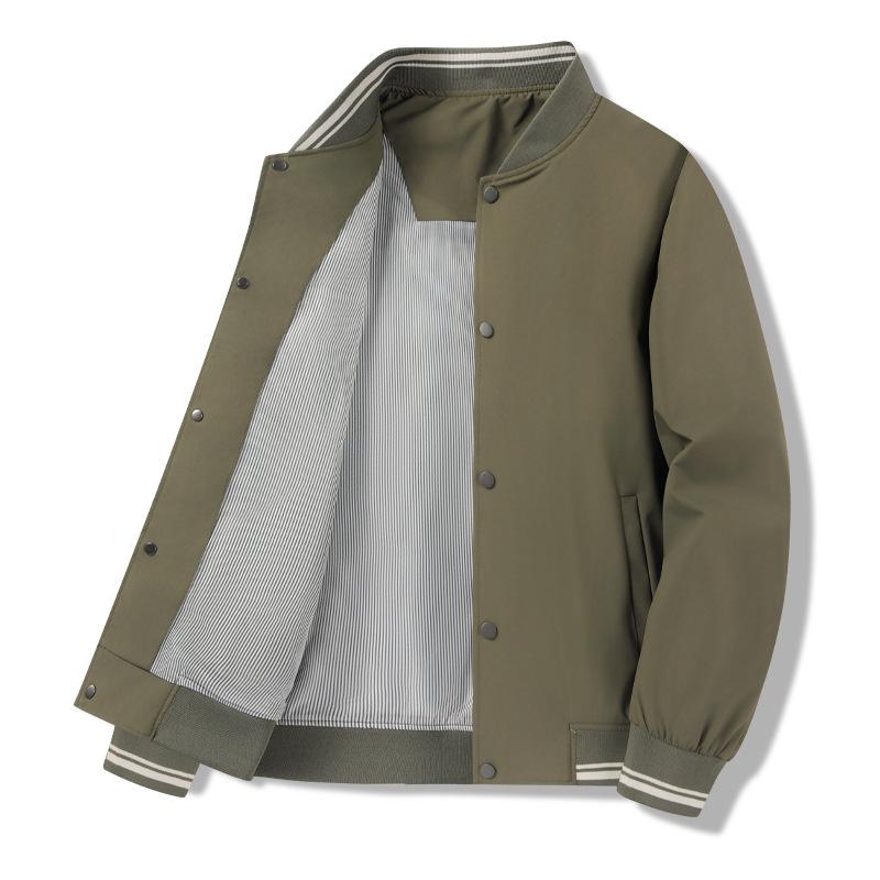 

Корейская версия свободной повседневной мужской куртки Bright Line Short Trendy M хаки