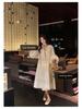 Women's Mid-Length Double-Faced Cashmere Coat with Fox Fur Cuffs for 2025 Autumn/Winter