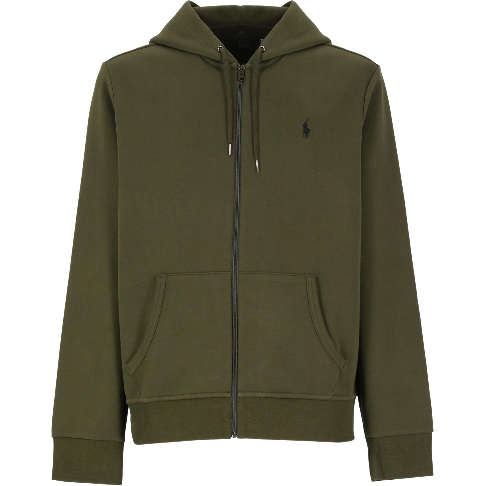 

Polo Ralph Lauren Ss23 Однотонная толстовка с капюшоном на молнии с вышивкой маленького логотипа Мужская толстовка Зеленая 710881517-007 M