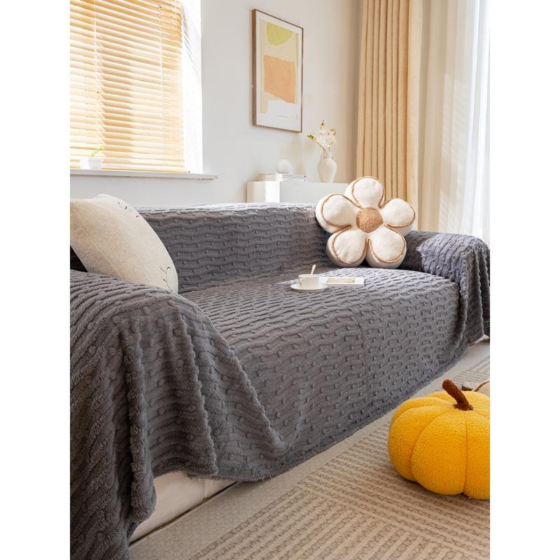 Sametový potah na pohovku Vysoce kvalitní Zimní Zesílený Polštář Područka Polštář Pouzdro Potah Plně Krycí Látková Deka