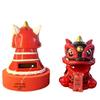 Solar-Powered Sun Wukong Lion Dance Car Ornament - Chinese Style Center Console Decoration