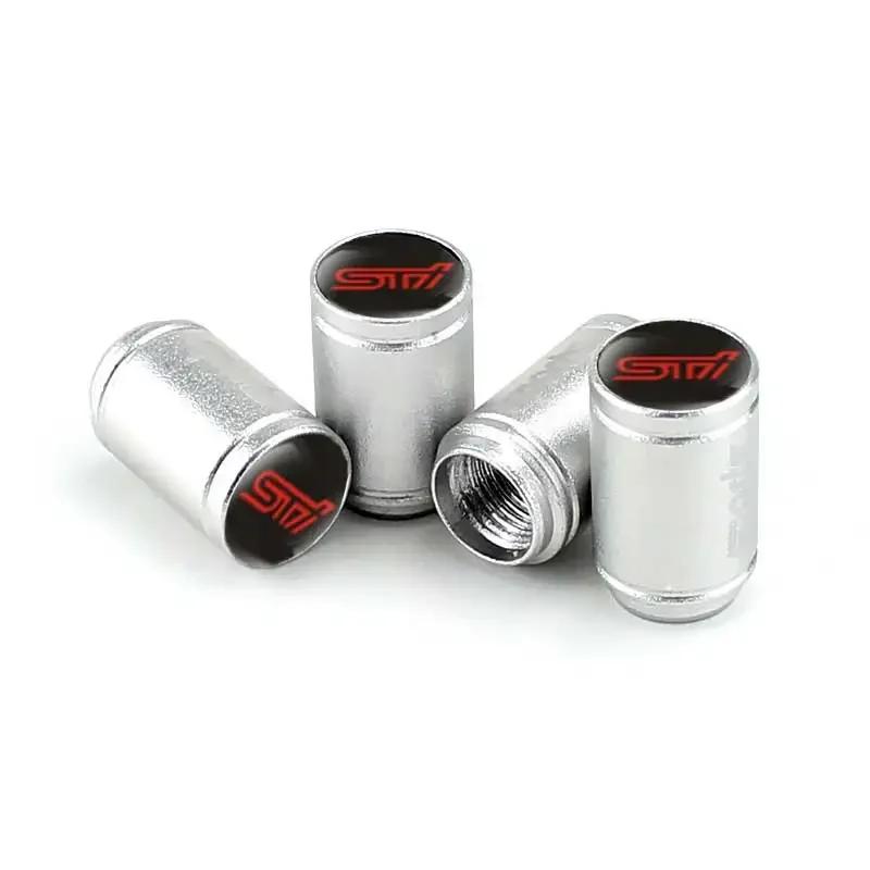 4PCS Dustproof Car Wheel Tire Valve Caps Metal Air Covers for Subaru STI XV N WRC WRX BRZ FORESTER IMPREZA LEGACY OUTBACK LEVORG