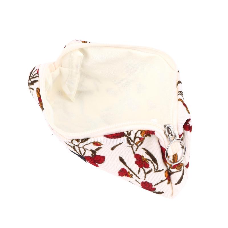 Vintage Corduroy Federmäppchen Retro Blumenmuster Federtasche Große Kapazität Schreibwaren Tasche Für Schüler Büro Make-up Aufbewahrung