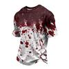 Men's Casual Crew Neck Lightweight Breathable Short Sleeve Top with Halloween Print Loose Fit Comfortable Design