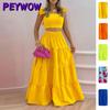 Moda Estiva Primavera Donna Colore Unico Stampa Scollo Quadrato Senza Maniche Abiti Casual