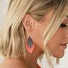 6 Pairs Metal Leaf Dangle Earrings Colorful Pendant Drop Hook Statement Earrings Set for Women Teen Girls 25-26s