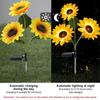 3 Heads Solar Sunflower LED Light Waterproof Creative Landscape Lawn Lamp Ground Mounted Cordless Solar Stake Light