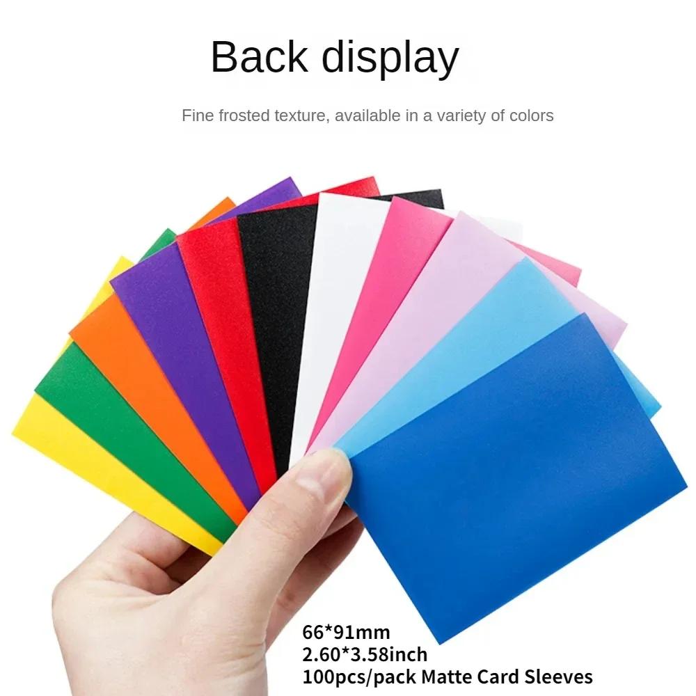 100 Premium Card Sleeves 66x91mm and Trading Card Storage Box Holds 100+ Commander Deck Box for MTG PTCG Baseball Sports Cards