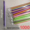 ZISIZ Disposable Long Plastic Straws