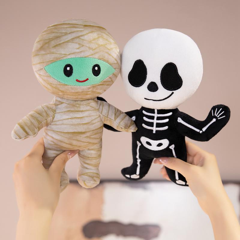 1Pc 25Cm Kawaii Halloween Mummy Skeleton Vampire Plush Dolls Stuffed Soft Toy For Halloween Party Decor Funny Gift