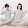 Teen comfortable velvet thermal underwear set boys' older children's long johns women's high school junior high school students cotton pure