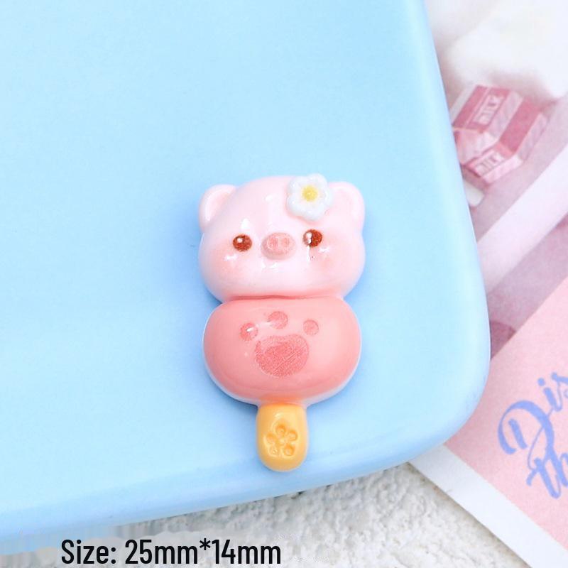 

Заколки для волос и подвески для обуви из смолы ручной работы: Аксессуары для декора в виде мультяшной свиньи и засахаренных боярышников своими руками из клея-сливок.