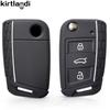 Silicone Key Cover Holder for Skoda Octavia A7 Rapid Kodiaq Fabia Seat Ibiza Leon Ateca for VW POLO Golf 7 Tiguan T-Roc T6 Case