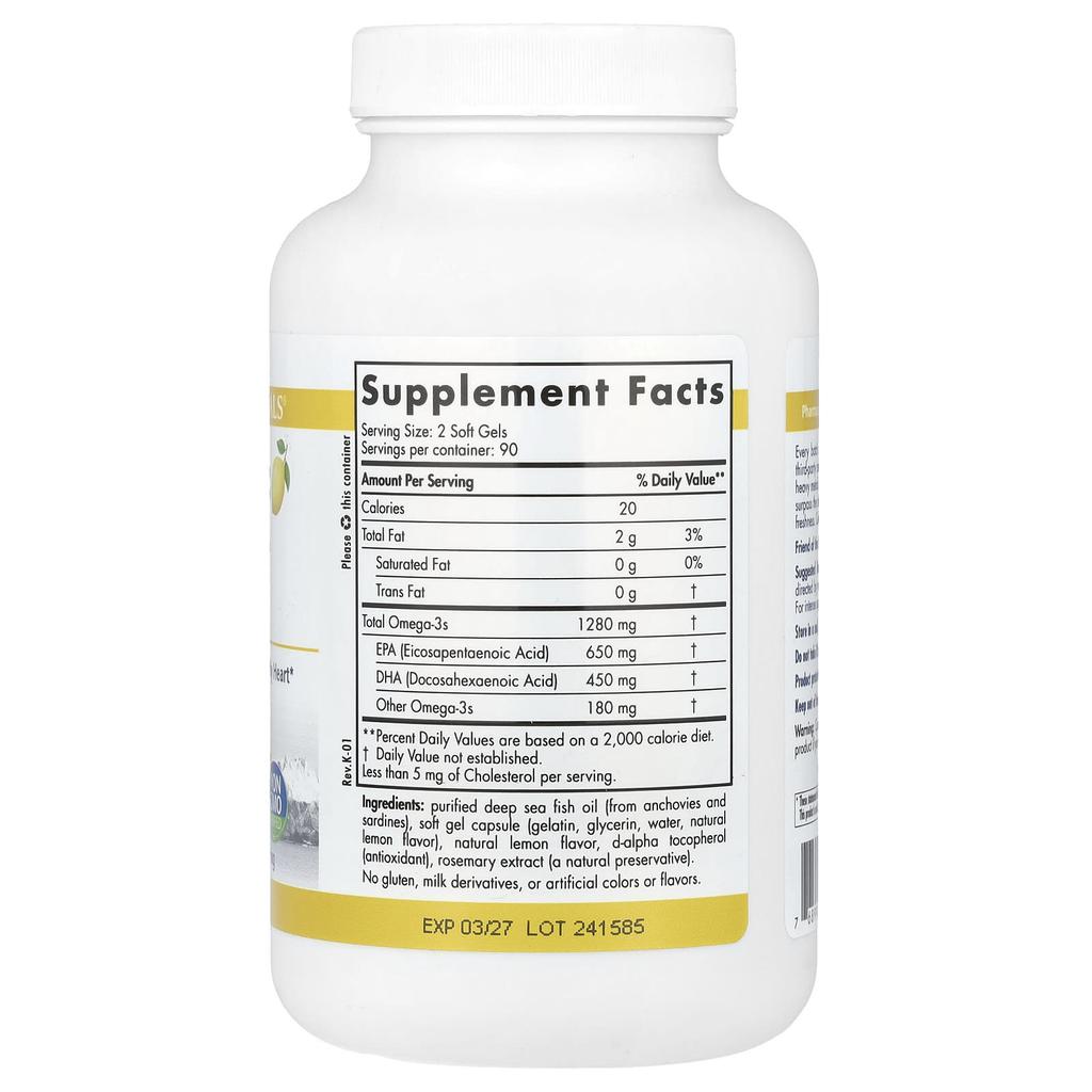 Nordic Naturals, ProOmega, Zitrone, 1.000 mg, 180 Weichkapseln