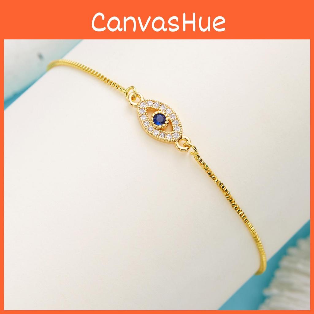Fashion Pulling Bracelet With Blue Eye Design And Rhinestone Decoration