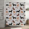 Gemusterter Duschvorhang Dackel-Druck Heimdekor Badezimmer Wasserdichtes Stoff-Duschpaneel für Hundeliebhaber Geschenk Dekoration 180