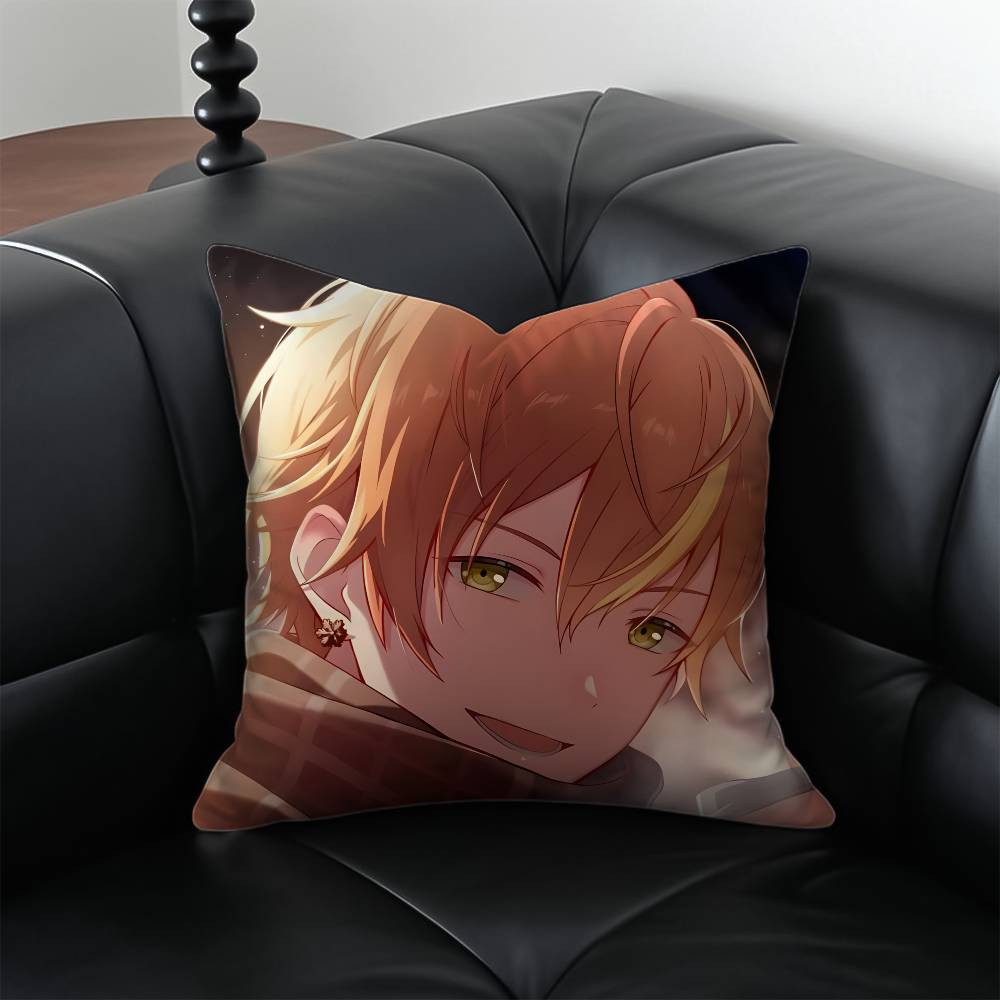 P-Project S-SEKAI Shinonome Akito Pillow Case Anti-dustmite Pillowcase Invisible Zipper Silky Short Plush Sofa Cushion Cover