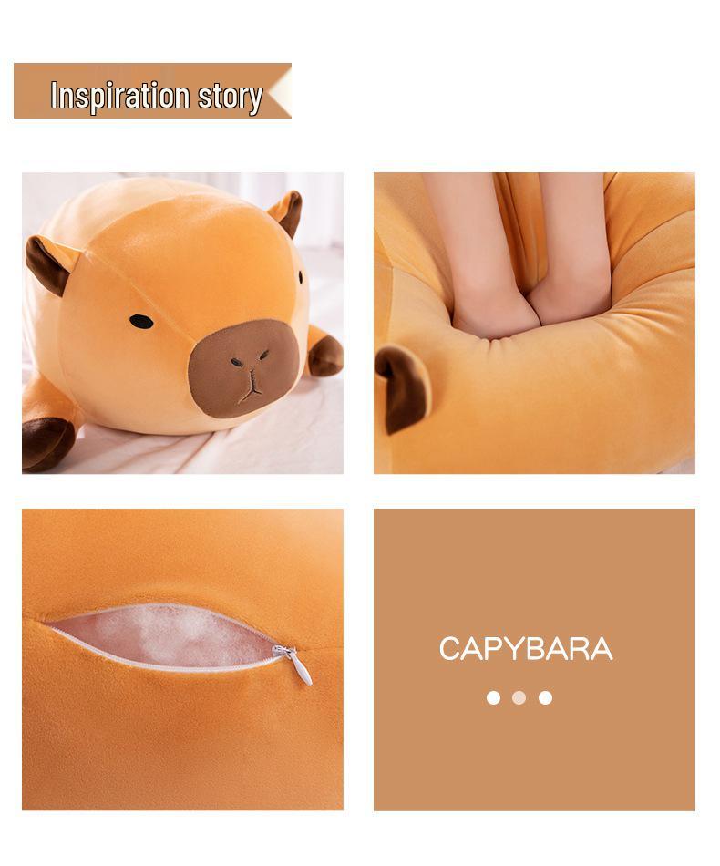 Capybara Hugging Pillow Plush Toy - Cute & Comfy Sleep Doll for Girls