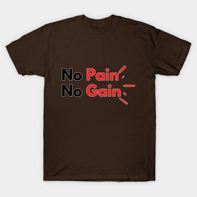 Buy Men Premium Cotton Harajuku T Shirt No Pain No Gain Print Men's Tee ...