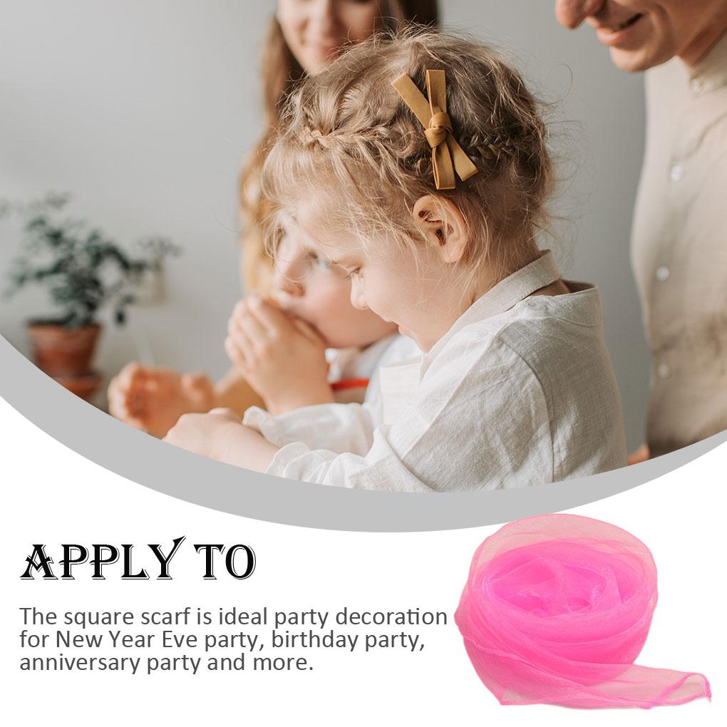 Quadratische Schals Gaze Kopftuch Tanz Haare Partykleidung Lässige Verzierungen Kinder Accessoire Kindergarten für Bühnenauftritte