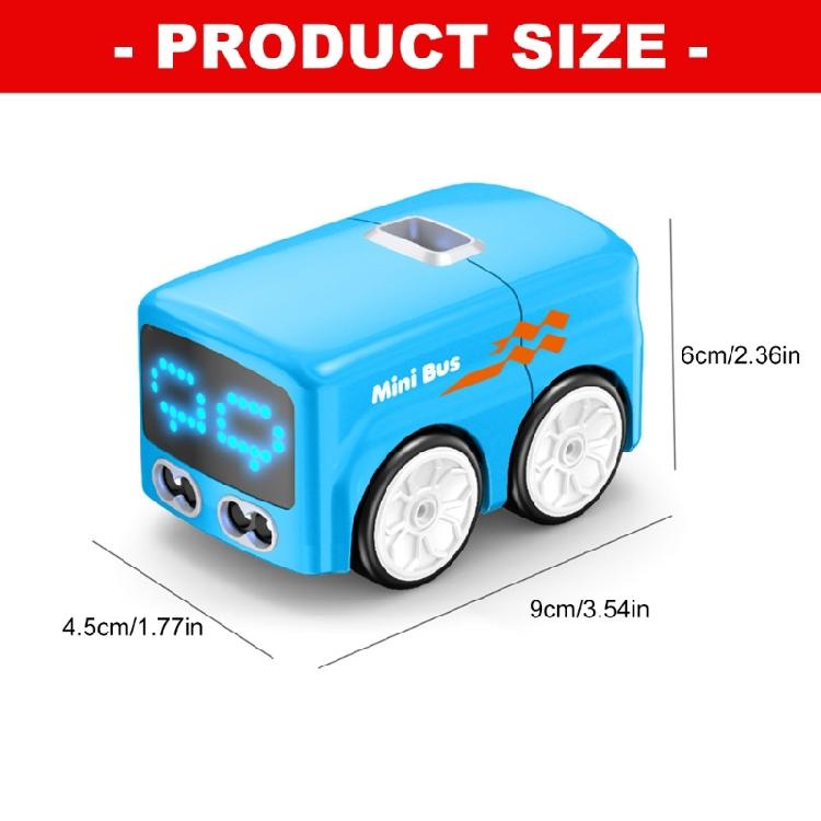 Intelligent Mini Remote Control Bus Gesture Follow Sensors Car Auto-Avoidance Line Tracking Desktop Vehicle Toy with LED