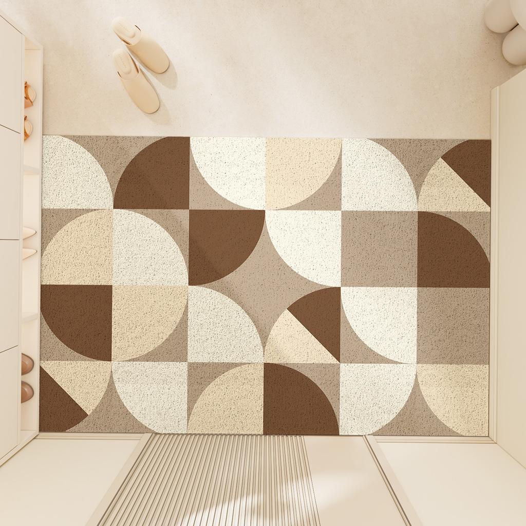 Small Fresh Household Entrance Door Scraping Mud Dirt Mat Silk Ring Entrance Door Household Dirt Resistant Wear-resistant Carpet