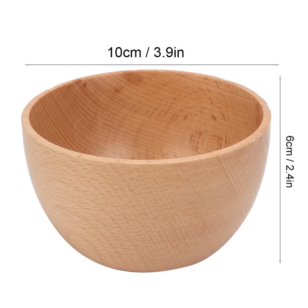 

Whole Carved Soup Bowl Wooden Wood Tableware Reusable Rice Bowl Restaurant S