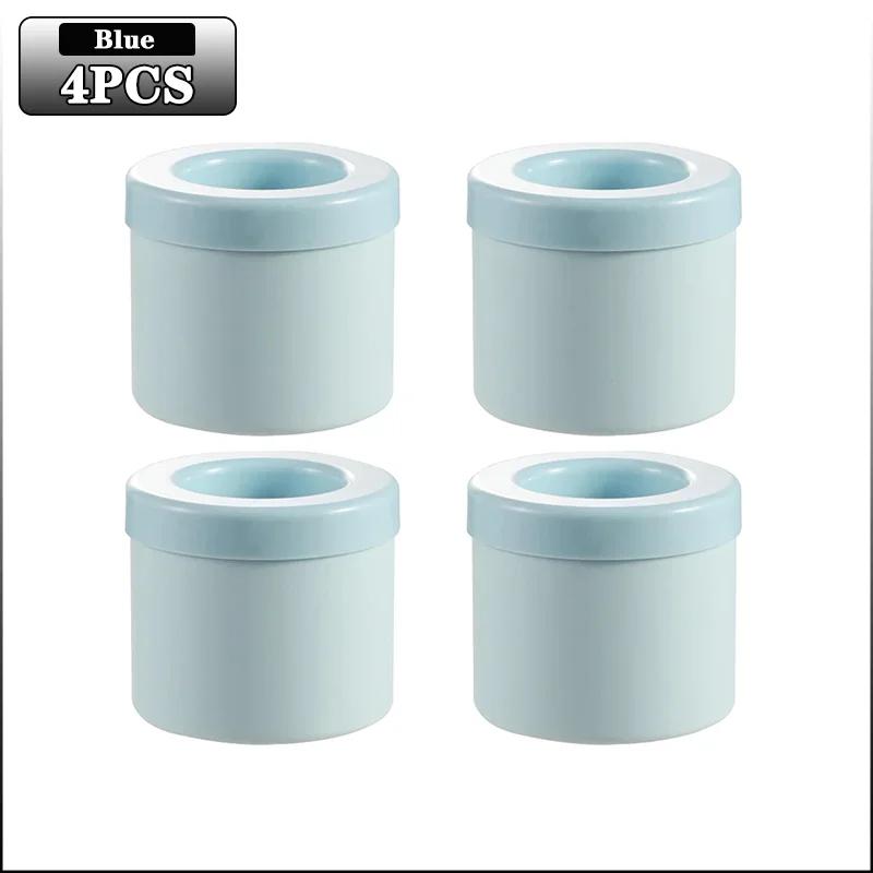 1-4PCS Silicone Ice Cube Tray Easy Release Durable Mold for Making Ice Cubes Ice Bucket Ice Cup Kitchen Bar Accessories