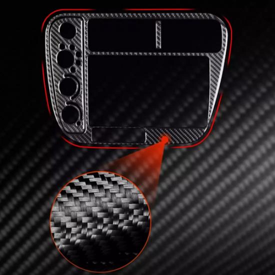 Carbon Fiber Center Console A/C Radio Panel Trim For Honda Civic 1996-2000