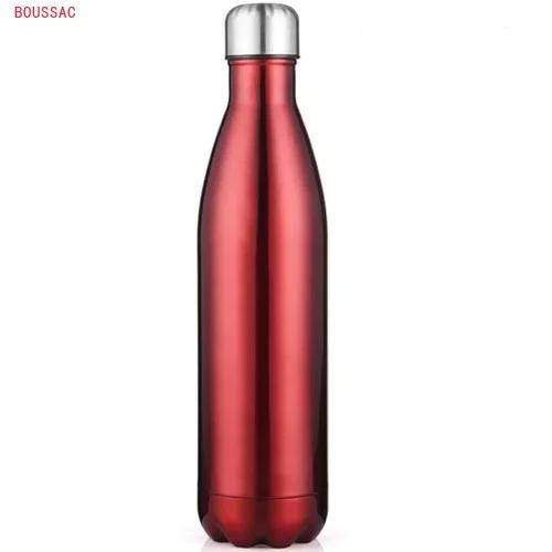 

350/500/750/1000 мл Нержавеющая сталь Термос-бутылка для воды с вакуумной изоляцией, двойные стенки, без BPA, для спорта, для девочек 350ML красный