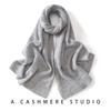 Women's 100% Pure Cashmere Scarf: Versatile, Warm, and Simple Solid Color for Autumn/Winter Neck Protection.