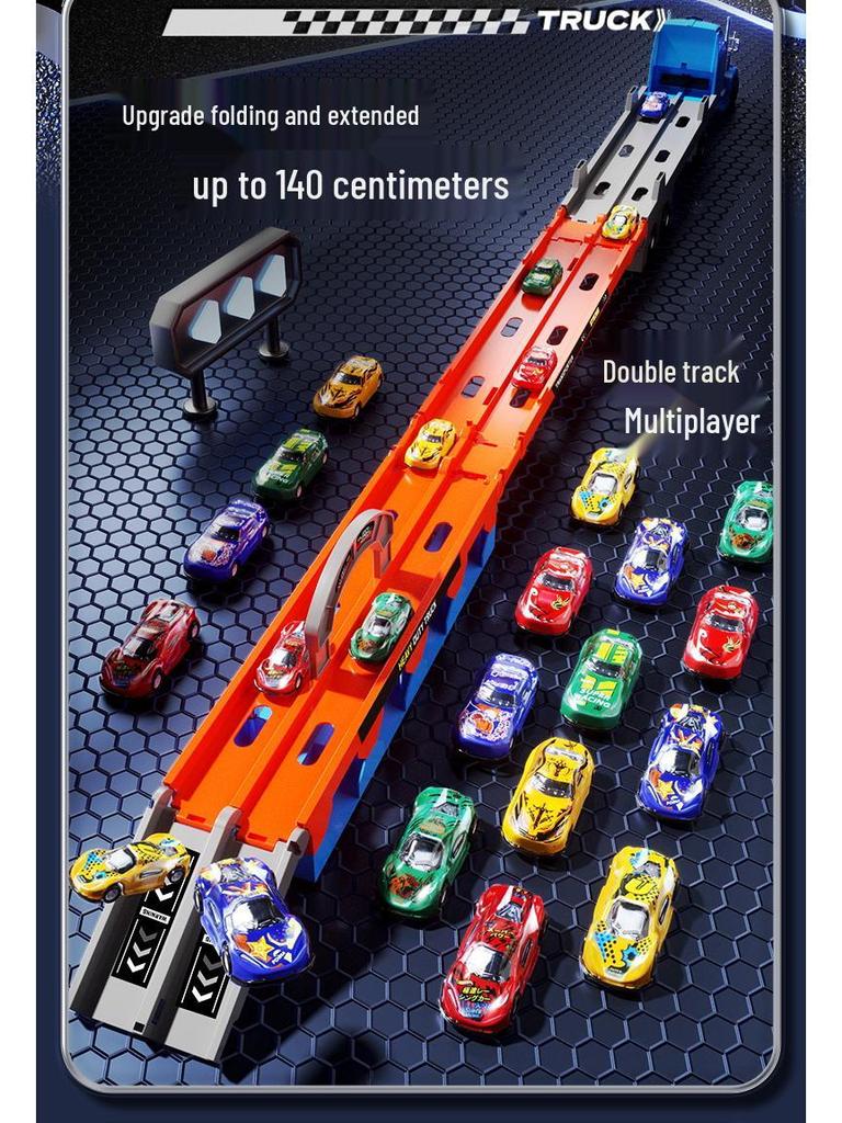 Dual Track Deformable Ejection Truck Toy with Inertial Storage - Large Alloy Container for Kids