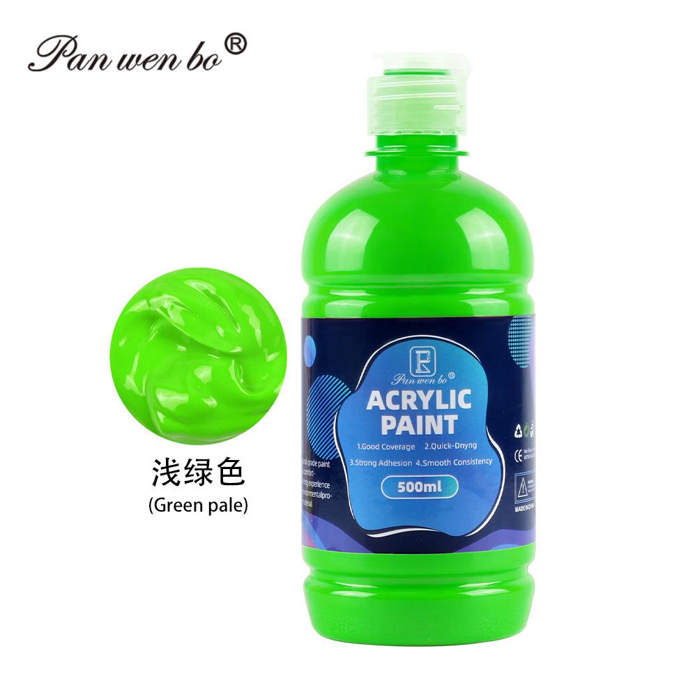 12 Färger Stor Partipack Akrylfärg(500 ml/17 oz) Flaskor, Canvas, Stenar, Trä, Tyg, Keramik, Giftfria för Konstnärer och Vuxna