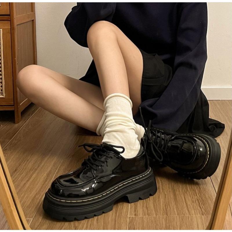 2025Japanese School Uniform Shoes Jk Student Shoes Girls Women Kawaii Lolita Soft Girl Round Toe Lolita Platform Jane Shoes