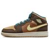 Air Jordan 1 Mid SE Grade School 'Cacao Wow' (Unisex) Cacao Wow / Luminous Green / Ale Brown / Twine / Sail / Geode Teal Kids' Basketball Shoes