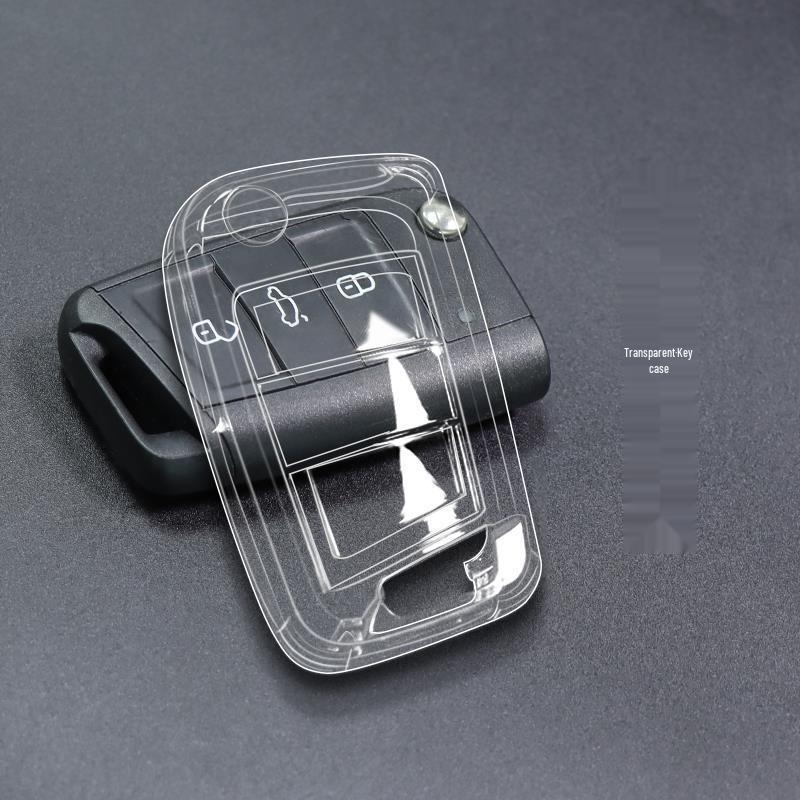 Transparent Key Case for Volkswagen: Compatible with Lavida, Sagitar, Tharu, T-Roc, Polo, Tayron, Tiguan, Bora, CC.