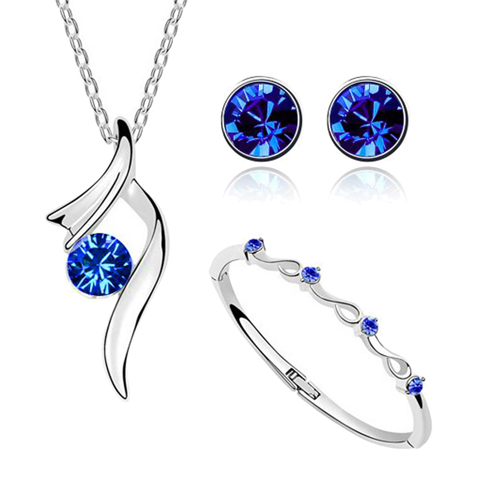 Женское ожерелье, серьги, браслет, комплект ювелирных украшений, аксессуар для дня рождения