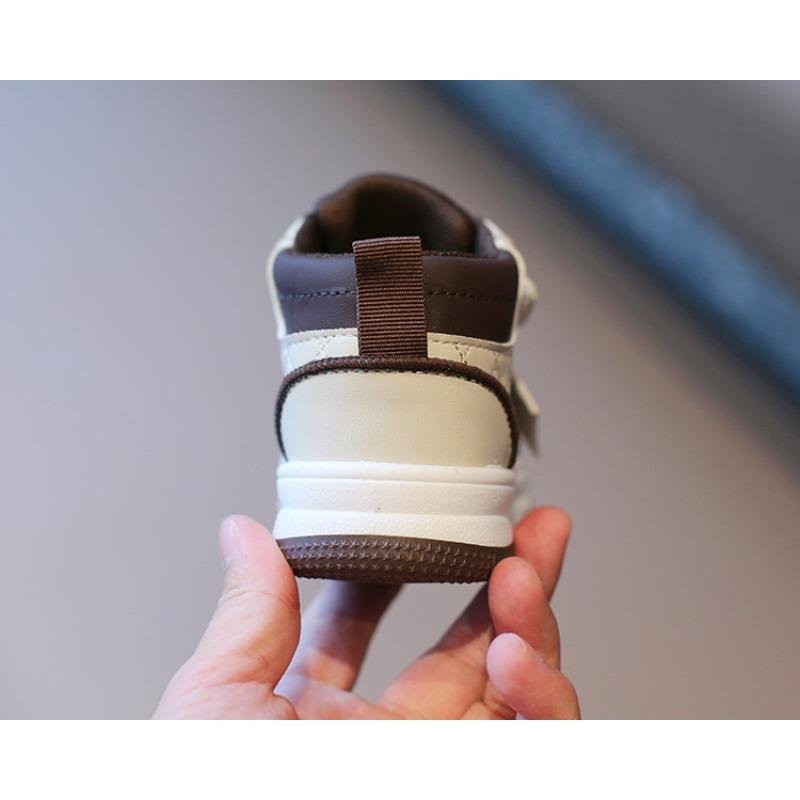 Children’s Sneakers, Spring/Autumn Boys’ Casual Skate Shoes, New High-Top Girls’ White Sneakers, Soft-Soled Baby Flats